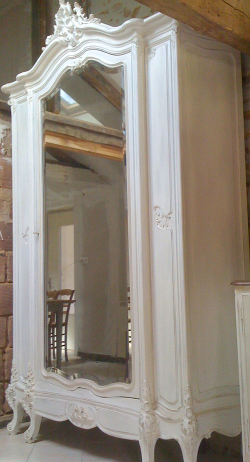 antique french large single armoire